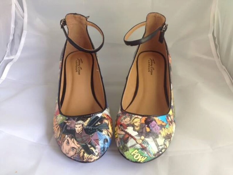 Buffy the Vampire Slayer Comic Book Shoes Superhero Heels Buffy the Vampire Slayer Comic Book Shoes Superhero Heels