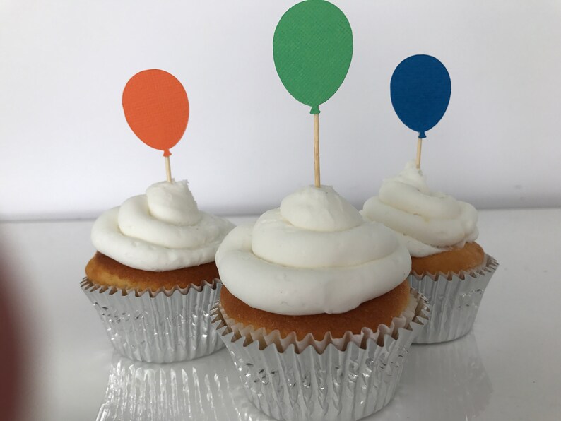 Balloon Cupcake Topper / Balloon Cake Topper / Balloon Cupcake Etsy