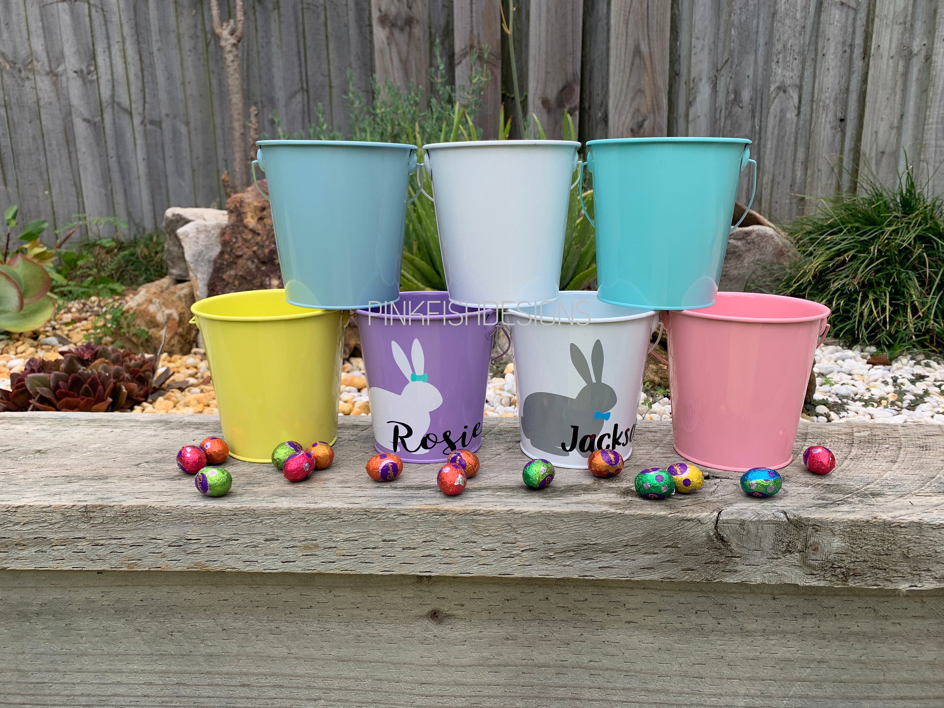 Personalised Easter Buckets / Easter Buckets / Easter Egg Hunt Etsy