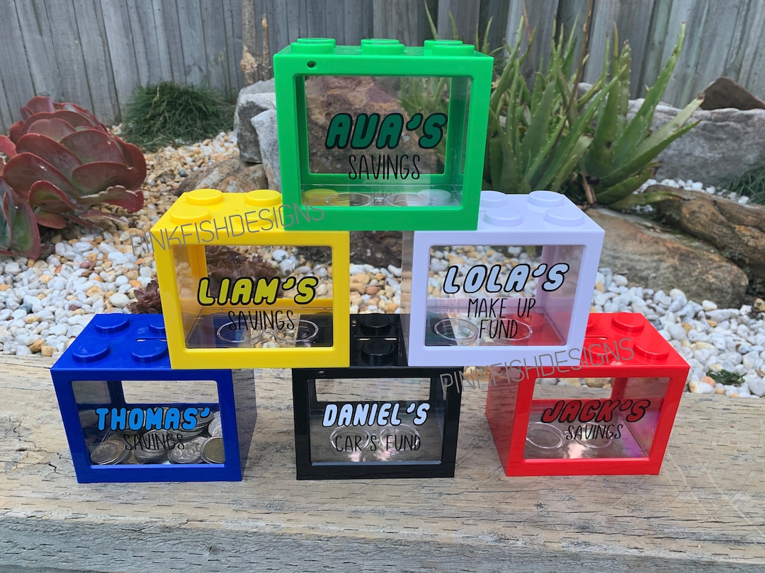 Custom Box Emoney Personalised Money Box / Money Box / Block Money Box / Personalised ...