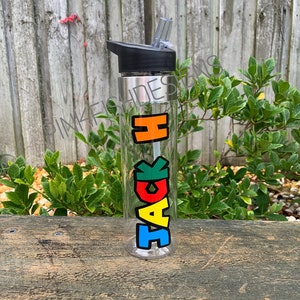 LABEL ONLY - Personalised Super Mario Water Bottle / Personalised Water Bottle / Teacher Present/Personalised Drink Bottle/School Supplies