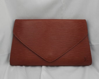 Louis Vuitton 2000s Brown Epi Leather Briefcase Clutch · INTO