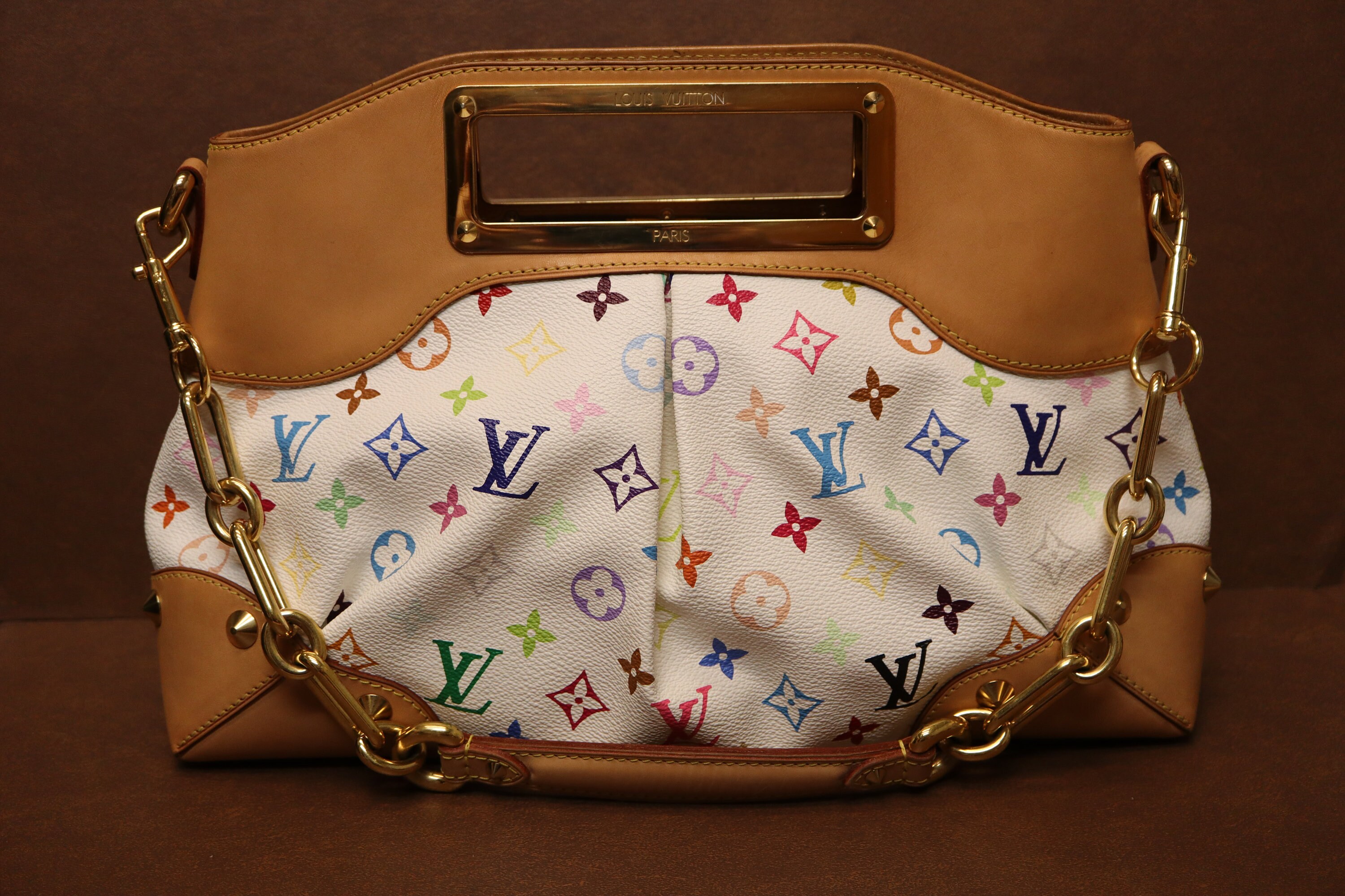 Louis Vuitton White Multi Color Shoulder Bag Mini, Tokyo Roses Vintage