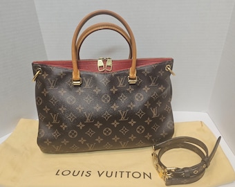 Louis Vuitton PALLAS MM 2-weg schoudertas met afneembare riem en stofzak