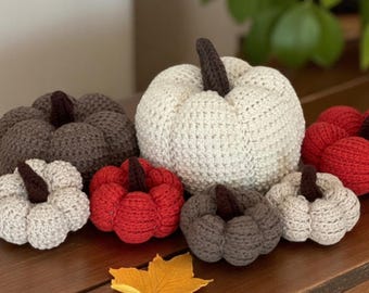 Crochet Pumpkin Pattern, Crochet Pattern PDF, Fall Crochet Pattern, Halloween Crochet, Thanksgiving Decor, Pumpkin Crochet,  Crochet Pattern