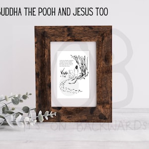Buda el Pooh y Jesús también Arte mural de Buda Arte mural Jesús Cartel de Buda Cartel de Jesús Arte de los mejores amigos, Winnie the Pooh