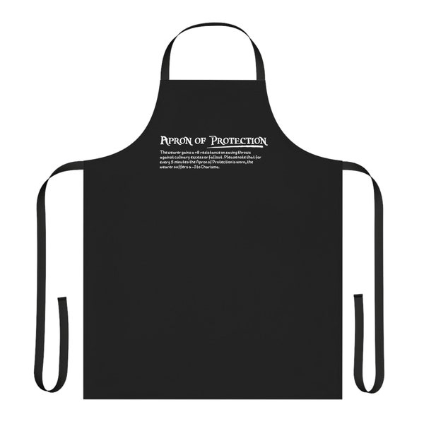 Apron of Protection  Role Playing Game Dungeons and Dragons D and D gift RPG Gift Funny Apron Protection Spell Apron Gift for Chef