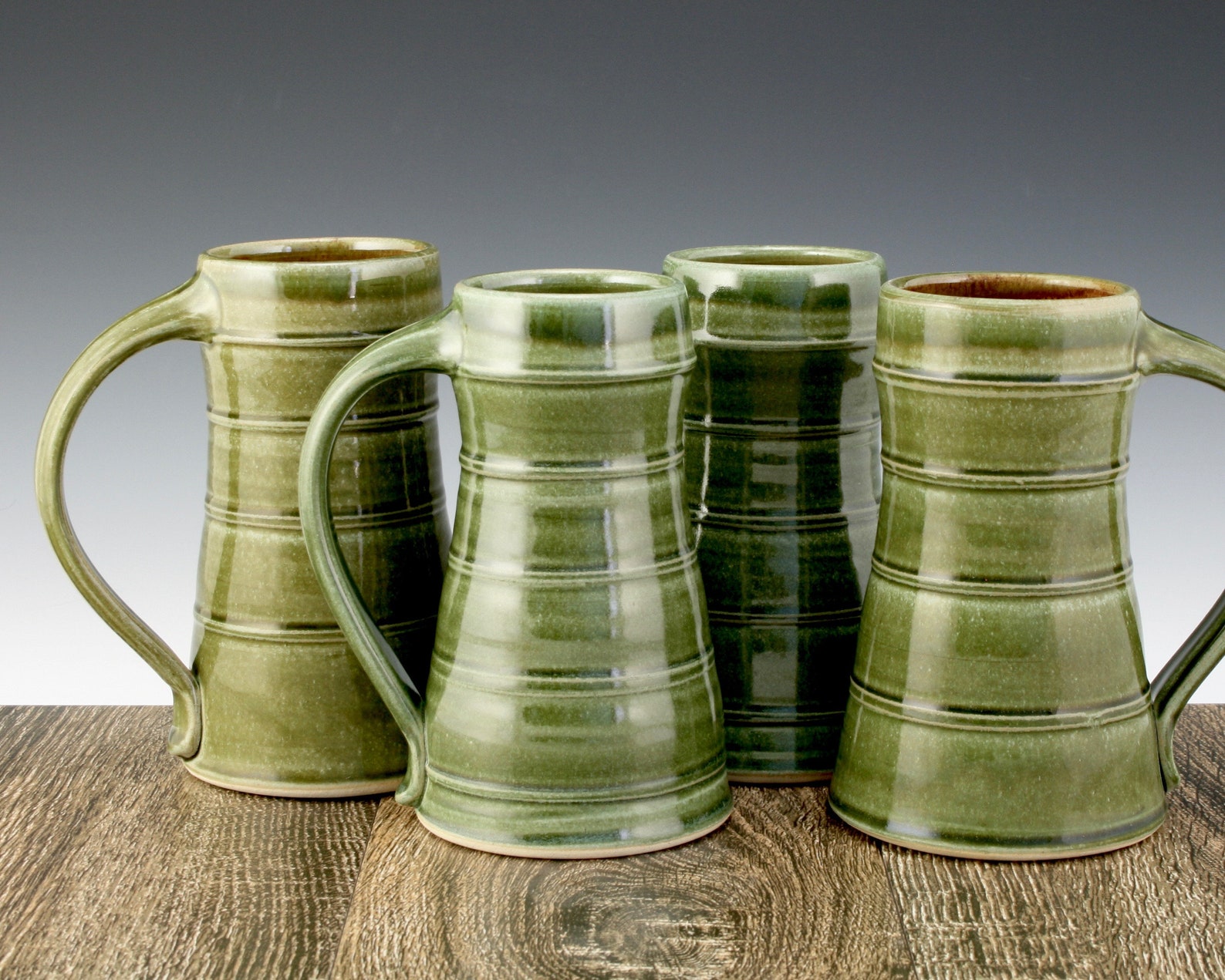 Set of 4 Stoneware Pottery Beer Mug Beer Tankard Beer Stein Etsy