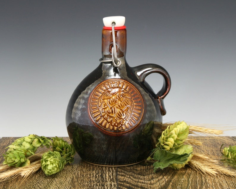 Mini Beer Growler called the Beer Saver with Big Hop logo | Etsy