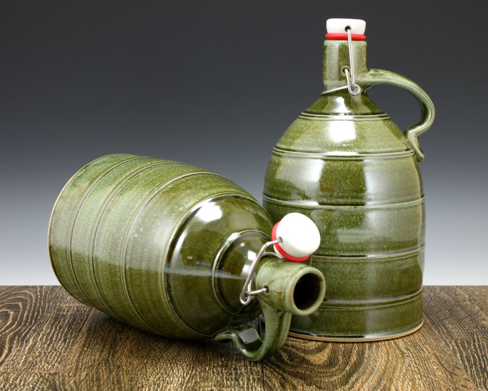 64 Oz Beer Growler a Ceramic Stoneware Growler for Home Brew Etsy