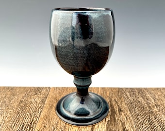 Copa de gres hecha a mano: Azul cielo nocturno