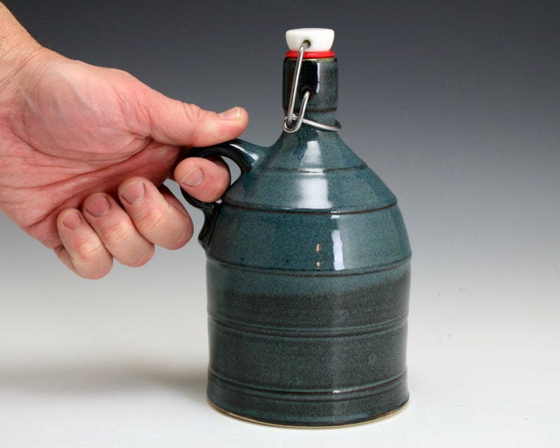32 Oz Beer Growler From Ceramic Stoneware Pottery With Classic Etsy