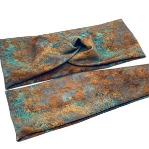 Copper Patina Headband, Turban or Yoga Headband, Workout Accessories, Headbands