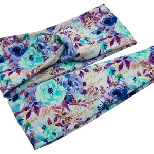 Vintage Lavender Headband, Twist Headband, Yoga Headband, Wide Headband