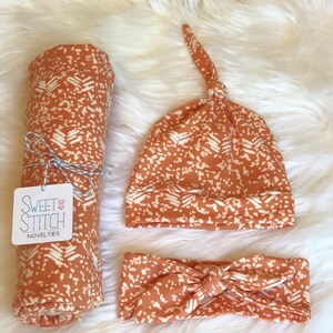 burnt orange swaddle