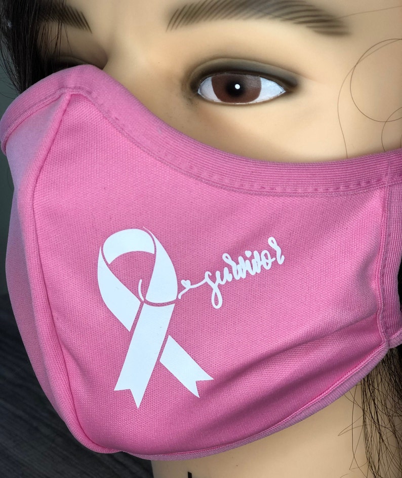 Breast Cancer Face Mask Cancer Mask Etsy