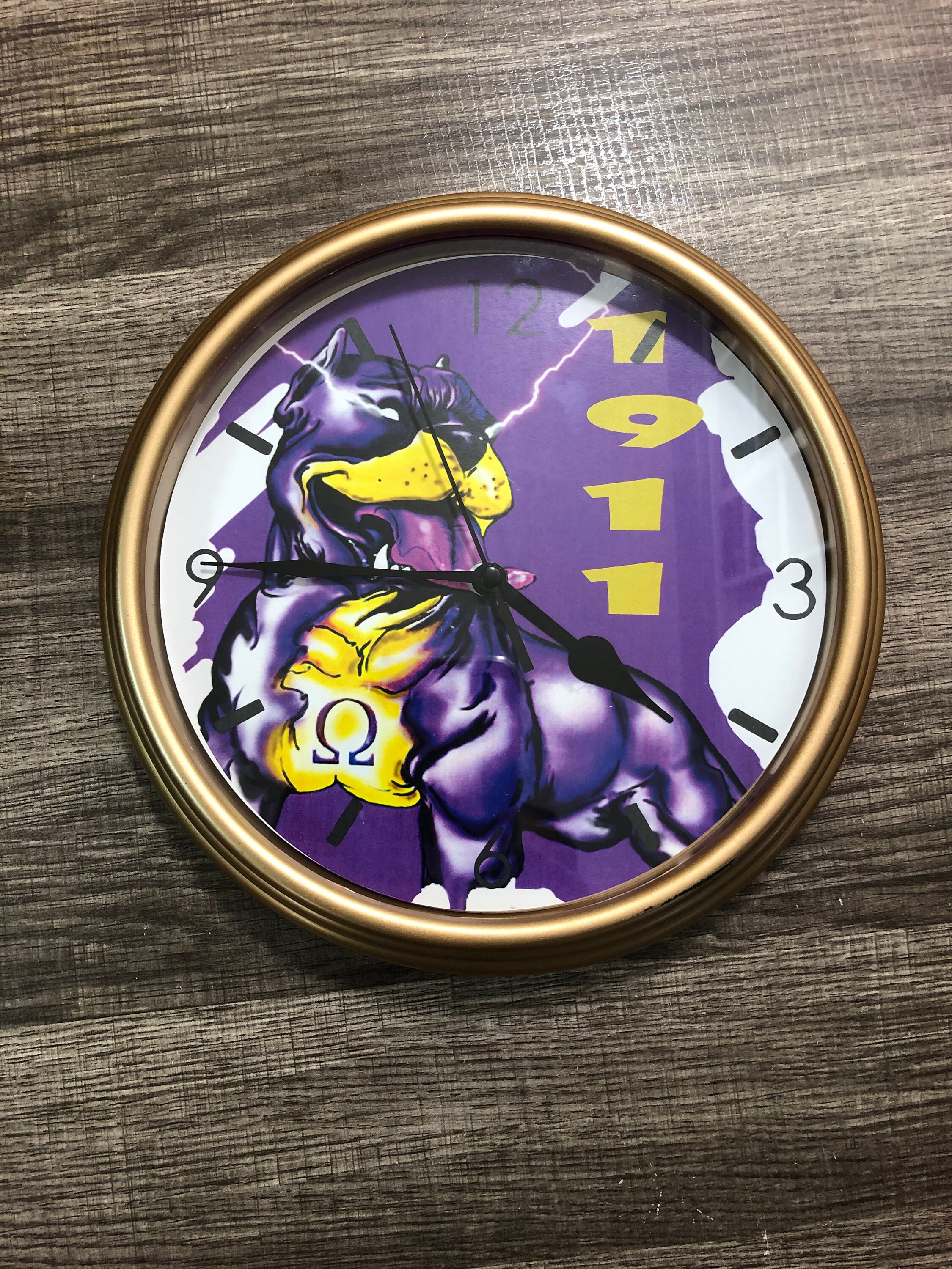 Omega Psi Phi Wall Clock/ Greek Wall Clock/ Fraternity Wall Etsy