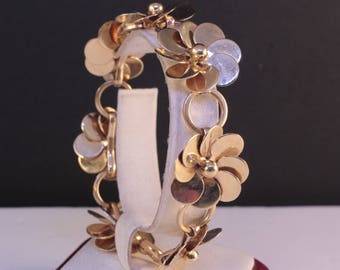 Beautiful Solid Rose Gold Bracelet, 7&quot;. Hand Made Circa 1950&#39;s