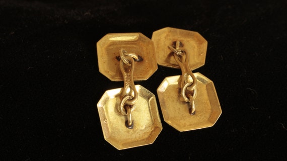 cufflinks,14k yellow gold - image 2
