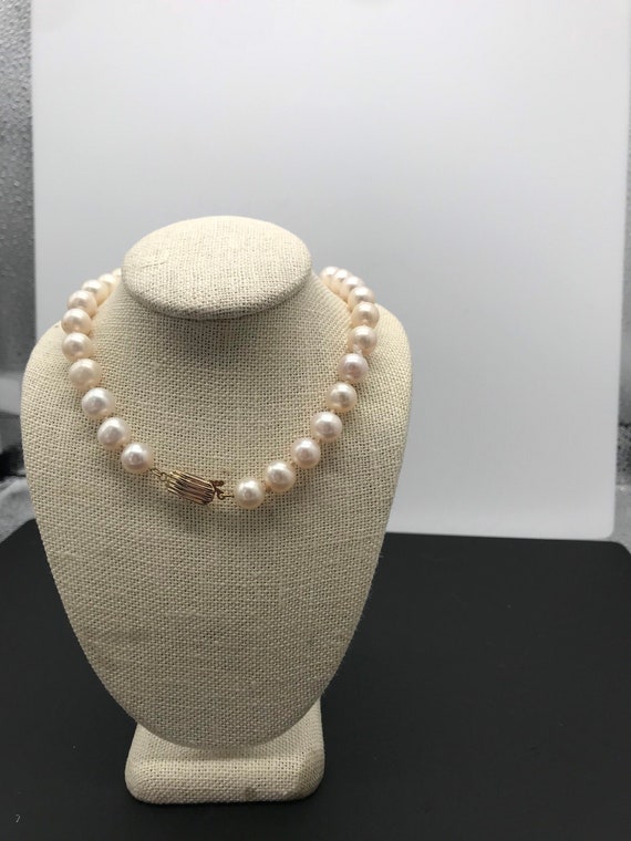 Cultured Pearl Necklace,17”,14k yellow gold