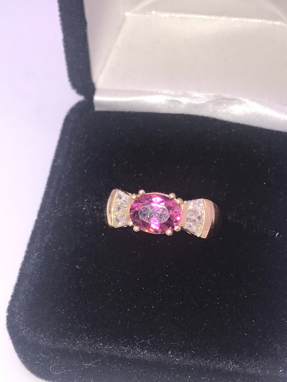 Ring,14k yellow gold. Pink tourmaline. - image 10