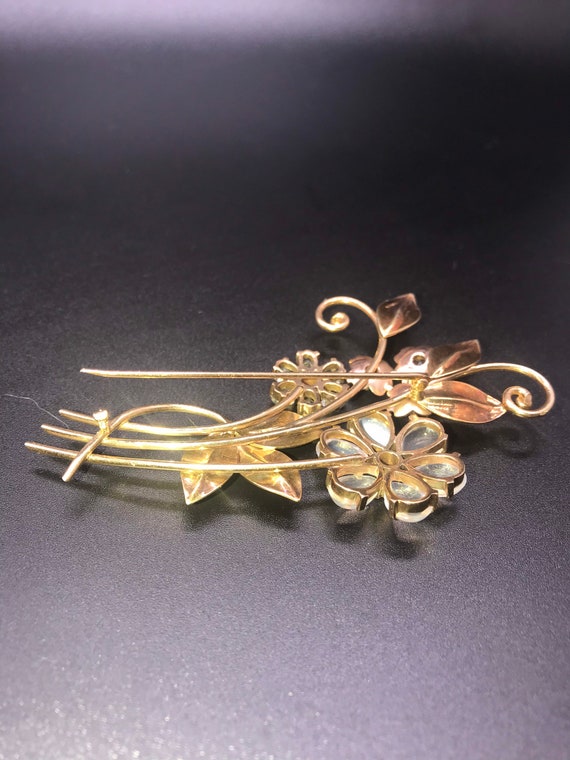 Pin/Brooch,Flower. 14k Gold. Handmade. Circa 1950… - image 5