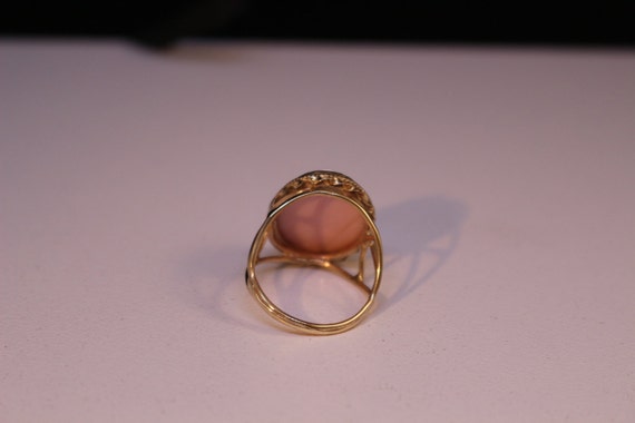 Ring,Cameo. 14k yellow gold, Circa 1950's - image 4