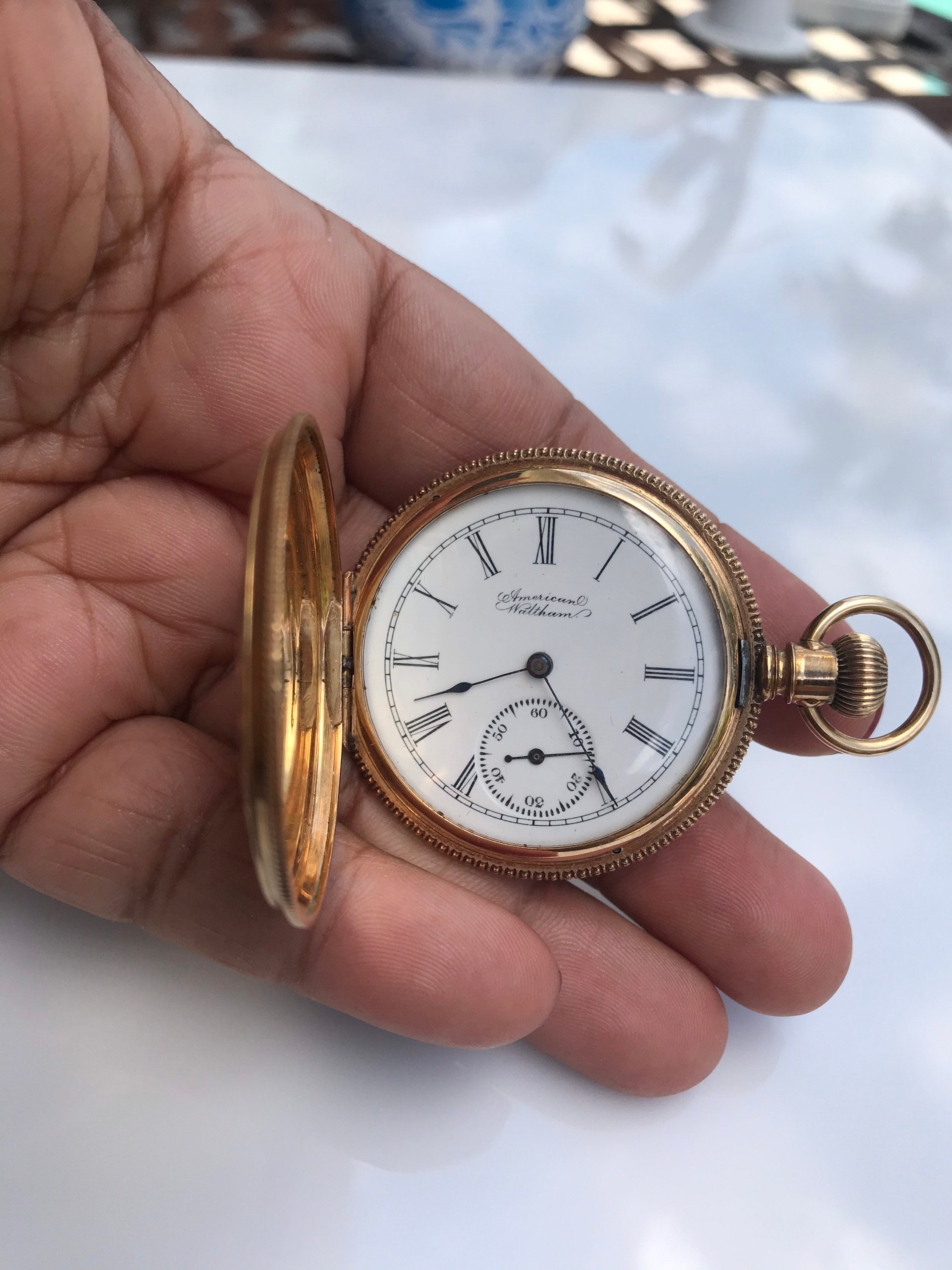 American Waltham Pocket Watch. 14k gold. Circa 1900s Etsy
