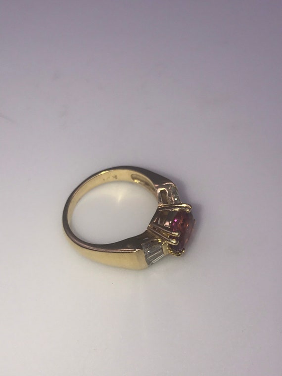 Ring,14k yellow gold. Pink tourmaline. - image 3