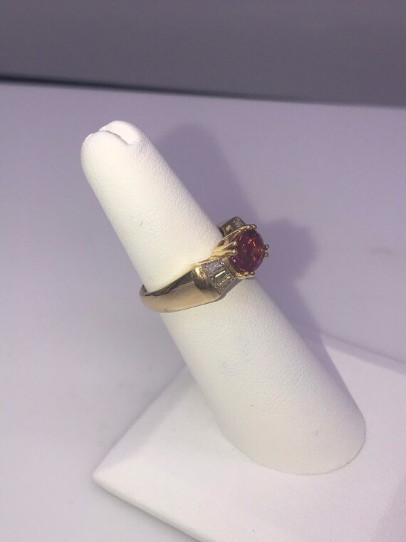 Ring,14k yellow gold. Pink tourmaline. - image 4