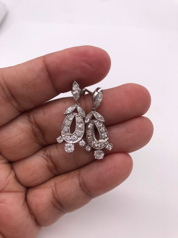 Earrings. Diamonds. Handmade. Circa 1950’s. - image 6