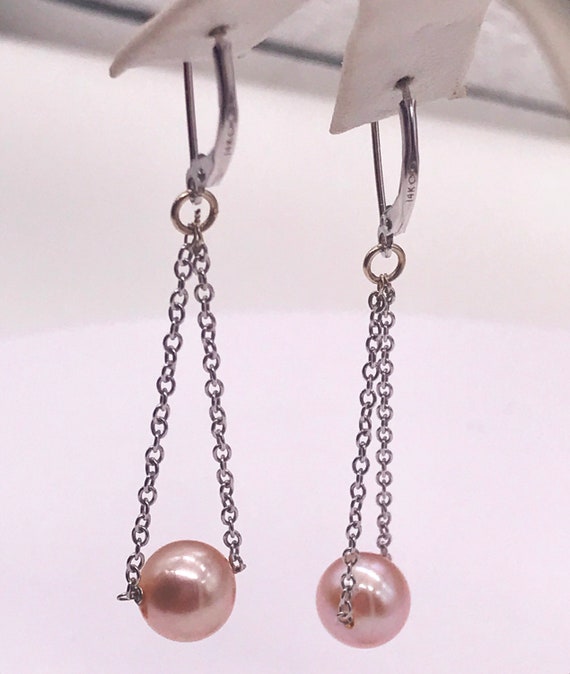 Earrings,Pearls. 14k white gold. Circa 1970’s - image 7