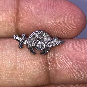 Shrine Pin, Scimitar & Crescent,14k gold