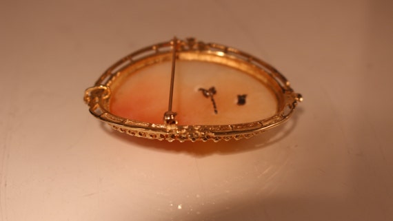 Pin/Pendant Combo,Cameo. 14k yellow gold. Circa 1… - image 3