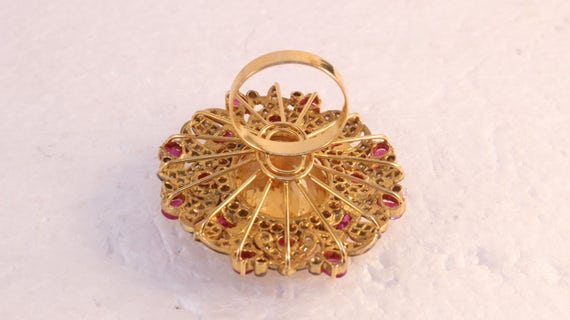 Beautiful Citrine, Diamond & Ruby Ring. Circa 196… - image 4