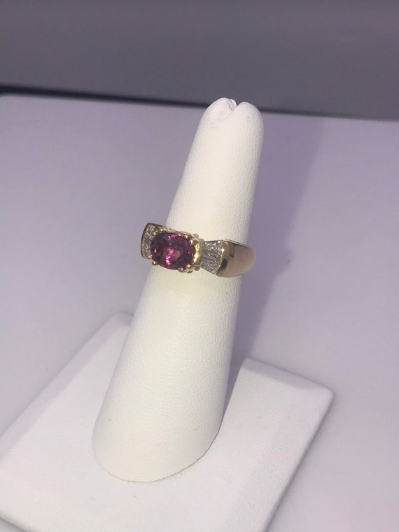 Ring,14k yellow gold. Pink tourmaline. - image 5