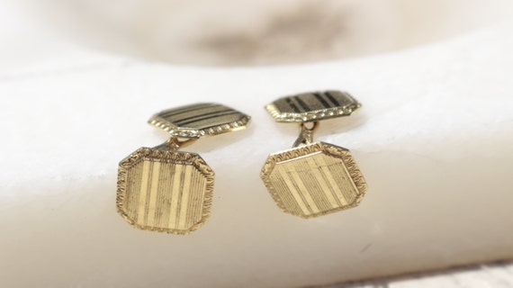 cufflinks,14k yellow gold - image 1