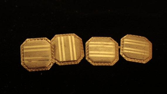 cufflinks,14k yellow gold - image 3