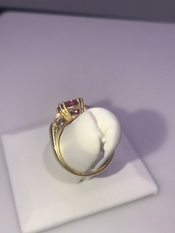 Ring,14k yellow gold. Pink tourmaline. - image 8