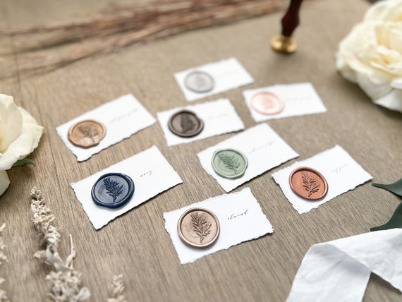 Self Adhesive Wax Seal Stickers, Wedding Envelope Wax Seal Sticker, Peel  and Stick Wax Seals, Custom Wax Seals Available, Botanical Wax Seal 