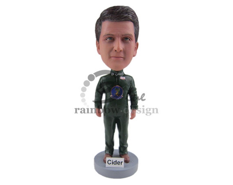 Custom Bobblehead Top Gun Lover Air Force Officer Custom Etsy