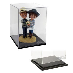 Acrylic Display Case With Black Base - Clear Box Showcase