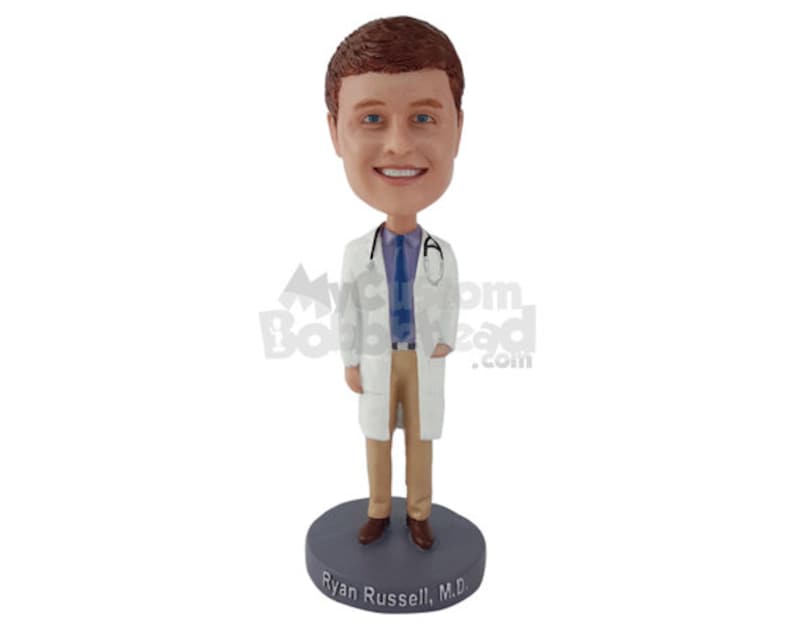 Custom Bobblehead Professional Doctor, Smart Looking Doctor Custom Bobblehead, Physician Custom Bobblehead, Medical Doctor Custom Bobblehead image 1