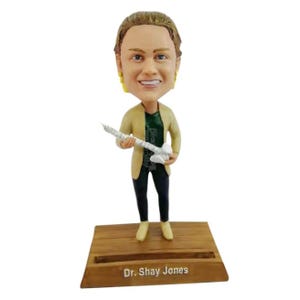 Custom Bobblehead Female Chiropractor Doctor, Female Chiropractor Physician Custom Bobblehead, Doctor Custom Bobblehead