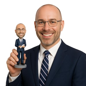 Custom Bobblehead Supervisor with tablet, Male Executive with Tablet Custom Bobblehead, Businessman Custom Bobblehead