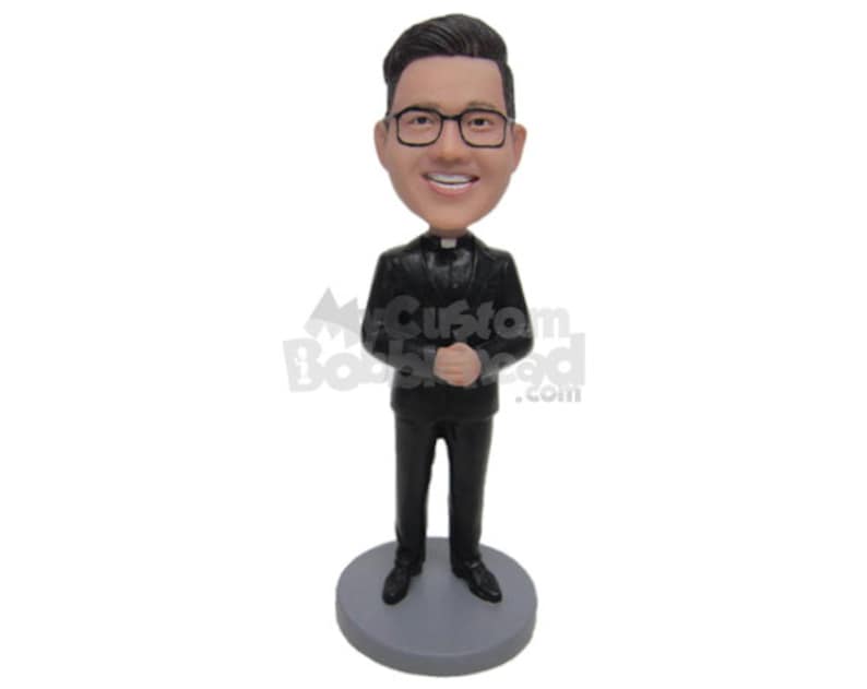 Custom Bobblehead Catholic Priest Custom Bobblehead, Religious Officiant Custom Bobblehead Wedding Priest Custom Bobblehead image 1