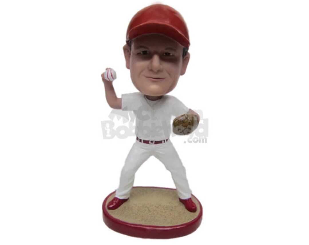 Custom Bobblehead Pitcher Baseball Player Baseball Player Etsy