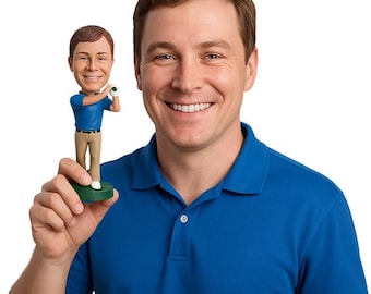 Custom Golfer Bobblehead - Personalized Golf Figurine - Unique Gift for Golf Lovers - Retirement Gift - Funny Golf Trophy Keepsake
