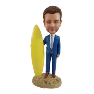 Custom Bobblehead Surfer Executive, Surfing Custom  Bobblehead, Sports Custom Bobblehead