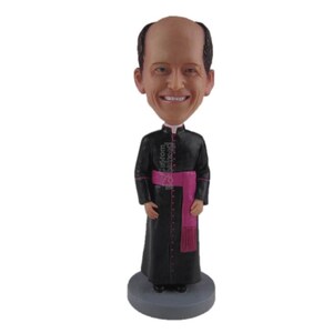 Custom Bobblehead Holly Religious Priest Custom Bobblehead, Religious Officiant Custom Bobblehead, Wedding Priest Custom Bobblehead